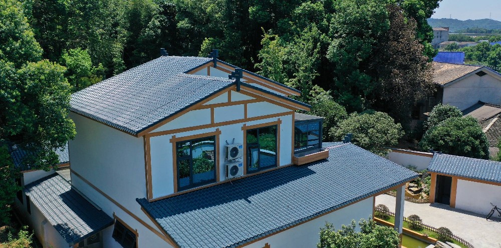 樹脂瓦房頂圖片大全，樹脂瓦屋頂效果圖